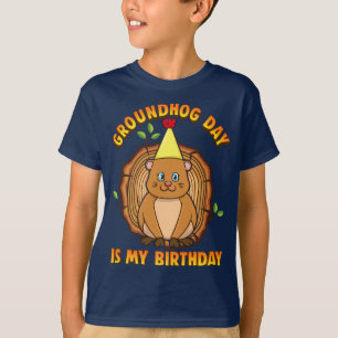 T-shirt Le jour de Groundhog est mon anniversaire