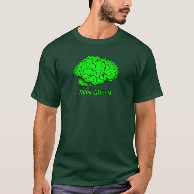 T-shirt Le jour de la terre pensent le vert (Devant)