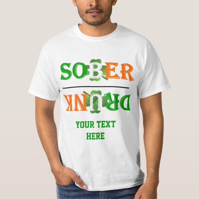 T-shirt Le jour de St Patrick bu drôle (Devant)