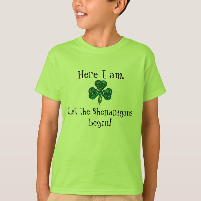 T-shirt Le jour de St Patrick de l'enfant a laissé la (Devant)