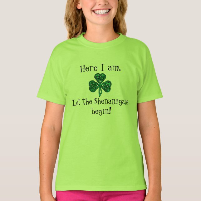 T-shirt Le jour de St Patrick de l'enfant a laissé la (Devant)