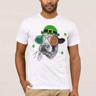 T-shirt Le jour de St Patrick de vache laitière de frison