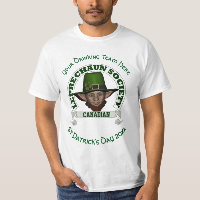 T-shirt Le jour de St Patrick fait sur commande de lutin (Devant)