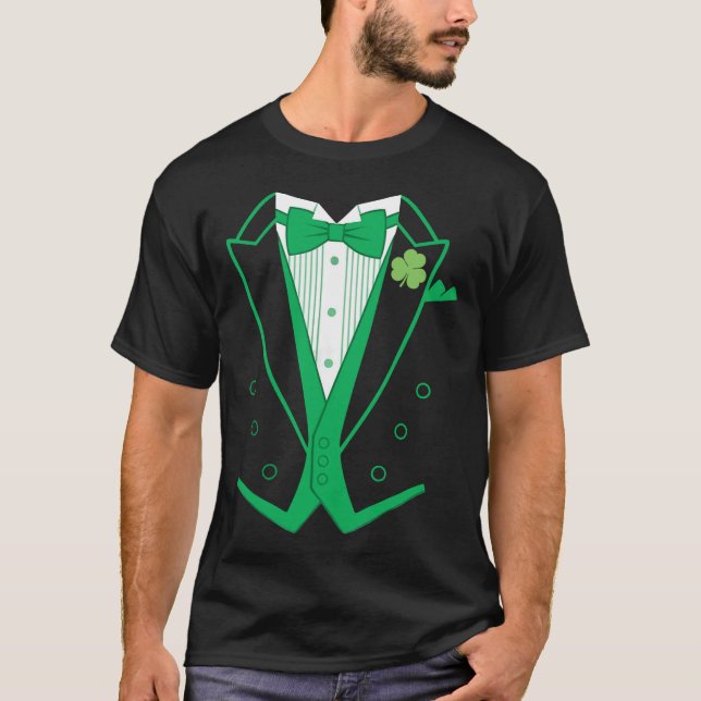 T-shirt Le jour de St Patrick formel irlandais de smoking (Devant)