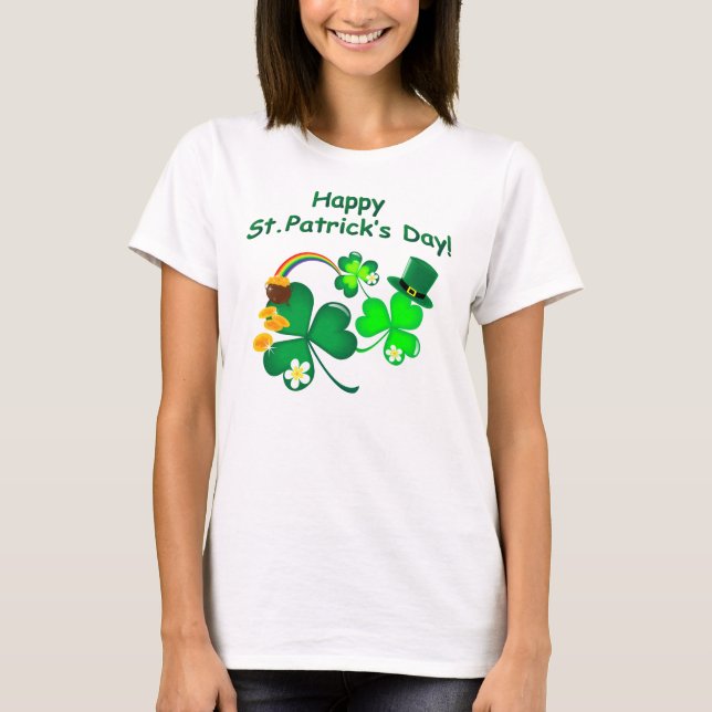 T-shirt Le jour de St Patrick heureux (Devant)