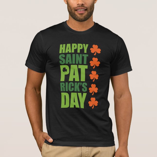 T-shirt Le jour de St Patrick heureux (Devant)