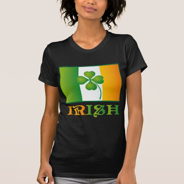 T-shirt Le jour de St Patrick irlandais de drapeau de (Devant)