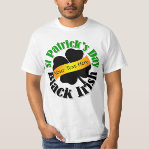 T-shirt Le jour de St Patrick noir d'Irlandais