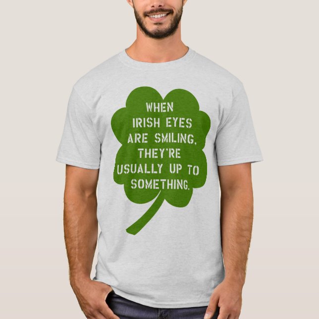 T-shirt Le jour de St Patrick - oh, ces yeux irlandais (Devant)