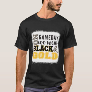 T-shirt Le jour du match de football, portez de l'or et du