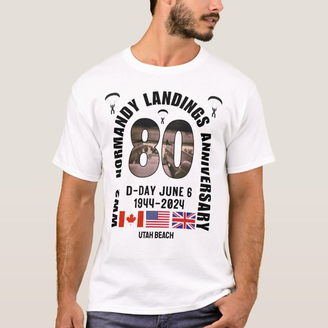 T-SHIRT LE JOUR J DÉBUT NORMANDY ATTERRISSAGES 2ÈME GUERRE (Devant)
