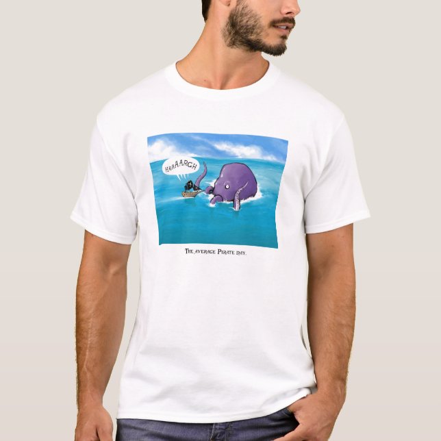 T-shirt Le jour moyen de pirate (Devant)