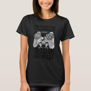 T-shirt Le Jour Parfait Est Composé De Jeux Vidéo Et Piz