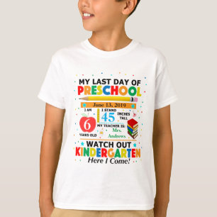 T-shirt Le jour passé de l'école maternelle badine le