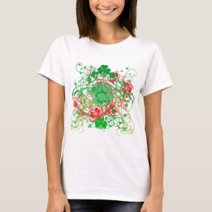 T-shirt Le jour tourbillonnant de St Patrick de shamrocks