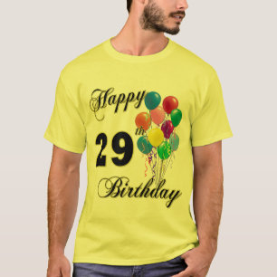 T-shirt Le joyeux 29ème anniversaire monte en ballon le