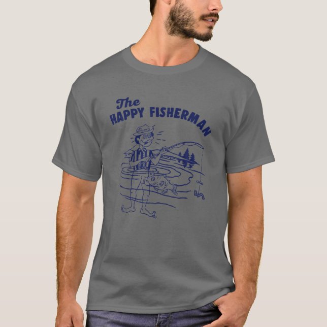 T-shirt Le Joyeux Pêcheur De La Grèce Pour La Pêche Adulte (Devant)