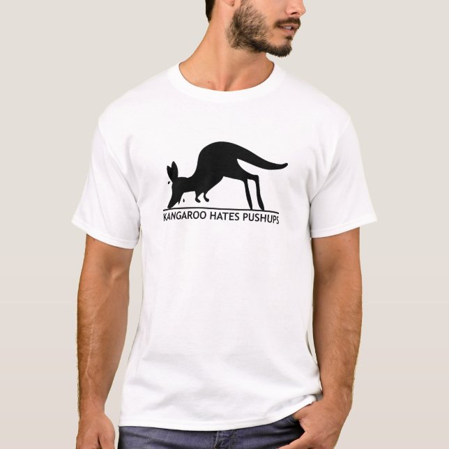 T-shirt Le kangourou déteste des pousées (Devant)