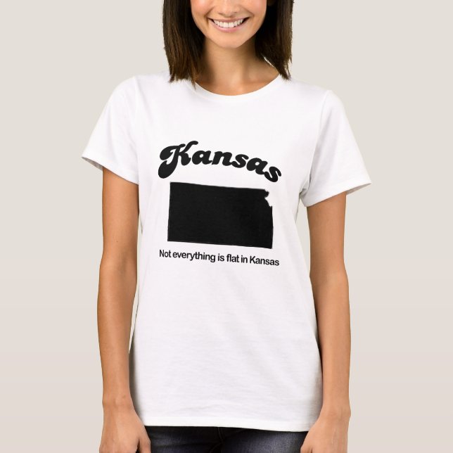 T-shirt Le Kansas - pas tout est plat (Devant)