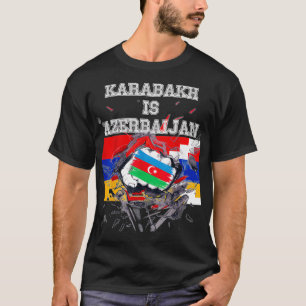 T-shirt Le Karabakh est l'Azerbaïdjan Le Qatar est ma patr
