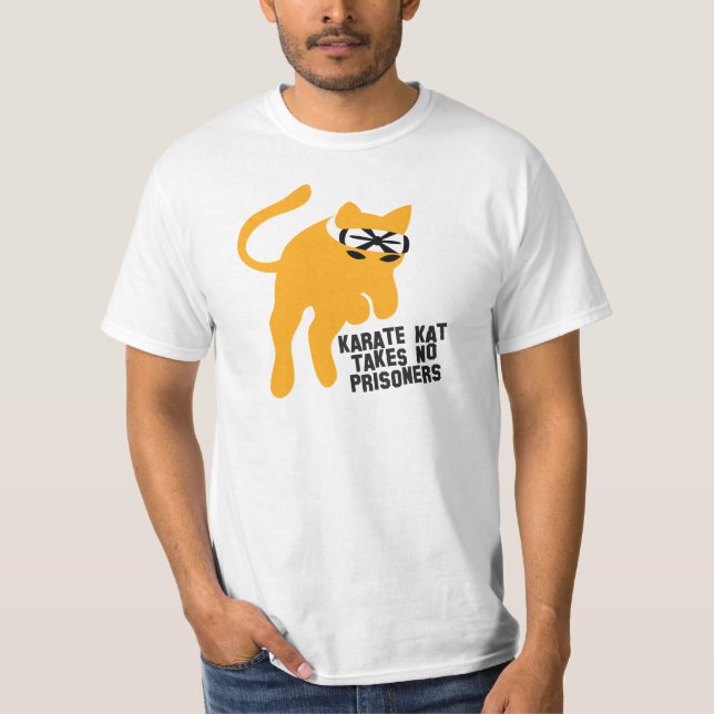 T-shirt Le karaté KAT (chat) ne prend aucun prisonnier (Devant)