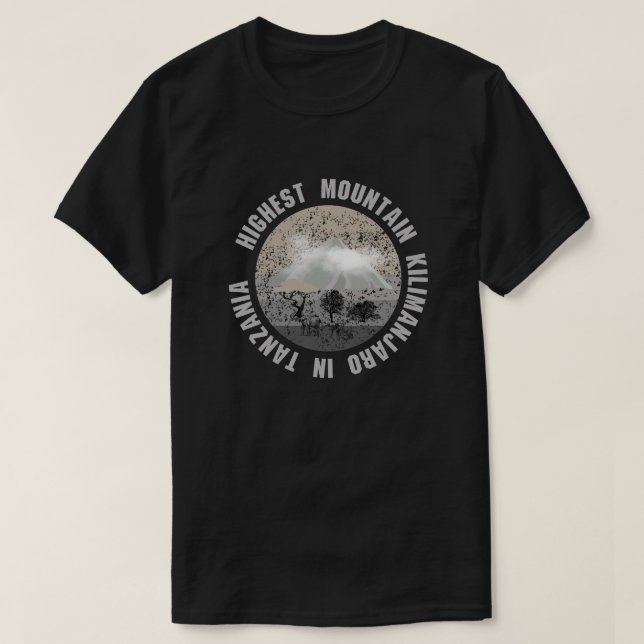 T-shirt Le Kilimandjaro (en anglais : le Kilimandjaro) (Design devant)