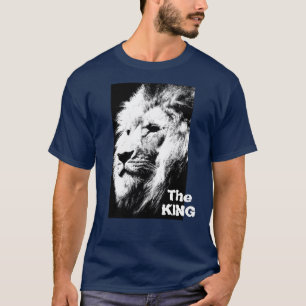 T-shirt Le King Pop Art Lion Head Modèle Hommes modernes