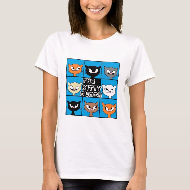 T-shirt Le Kitty Bunch Joli Amoureux des chats T Shirt (Devant)