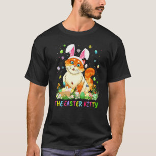 T-shirt Le kitty de Pâques Lapin Oreille Kitty Chat Ea