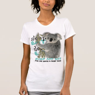 T-shirt Le koala mignon drôle mangent et dorment