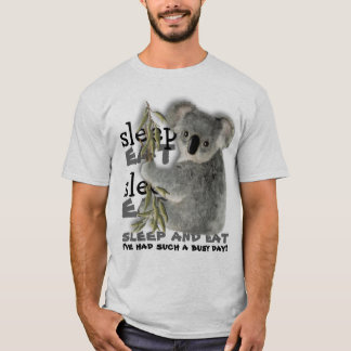T-shirt Le koala mignon mangent et dorment