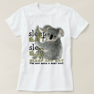 T-shirt Le koala mignon mangent et dorment