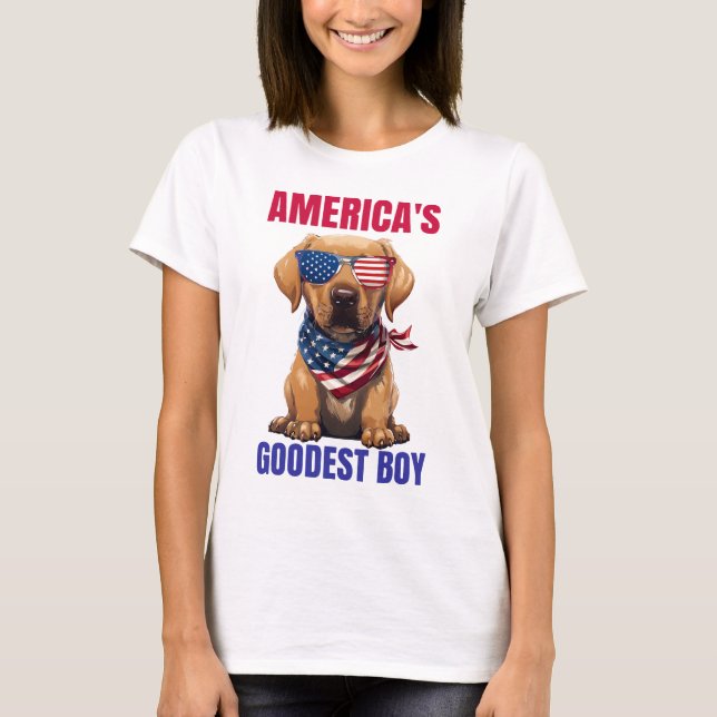 T-shirt Le Labrador le plus gentil d'Amérique (Devant)