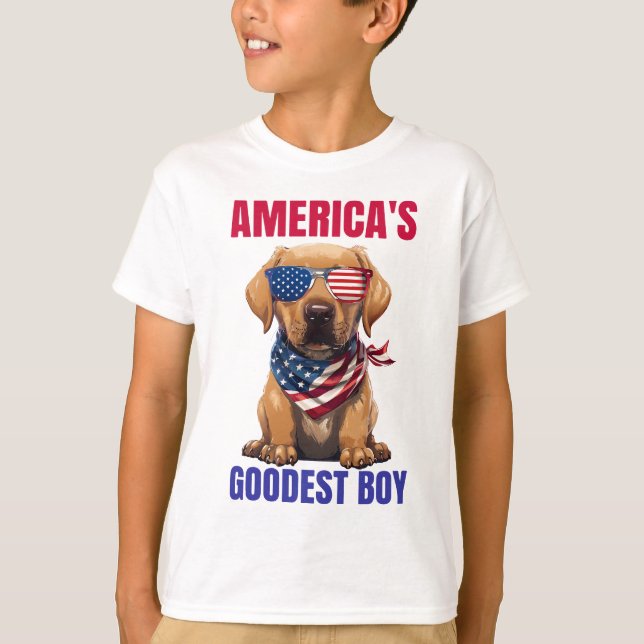 T-shirt Le Labrador le plus gentil d'Amérique (Devant)