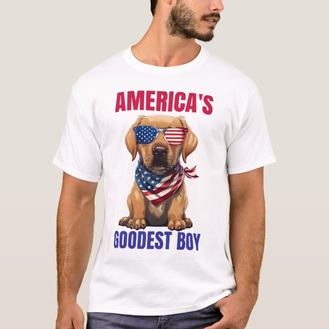 T-shirt Le Labrador le plus gentil d'Amérique (Devant)