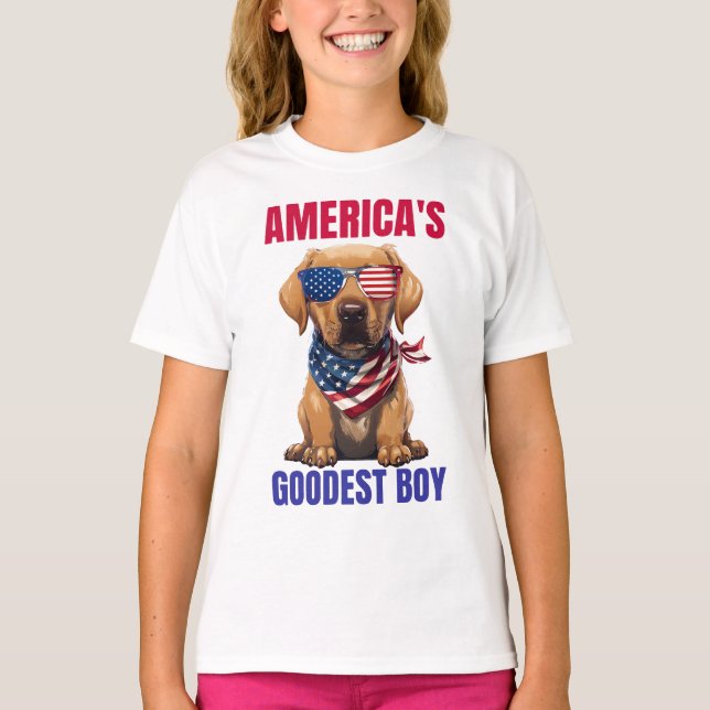 T-shirt Le Labrador le plus gentil d'Amérique (Devant)