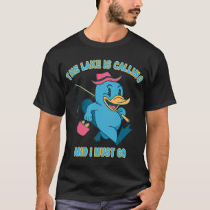 T-shirt Le lac appelle, pêche, pêcheurs, pêche