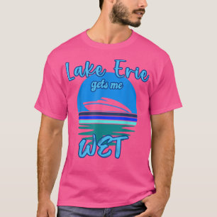 T-shirt Le lac Érié des Grands Lacs m'apporte un bateau à