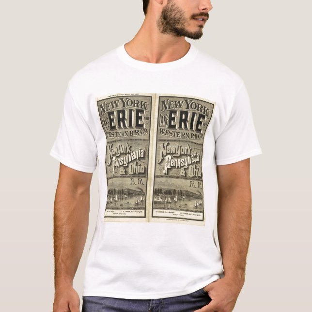 T-shirt Le lac Érié et chemin de fer occidental (Devant)