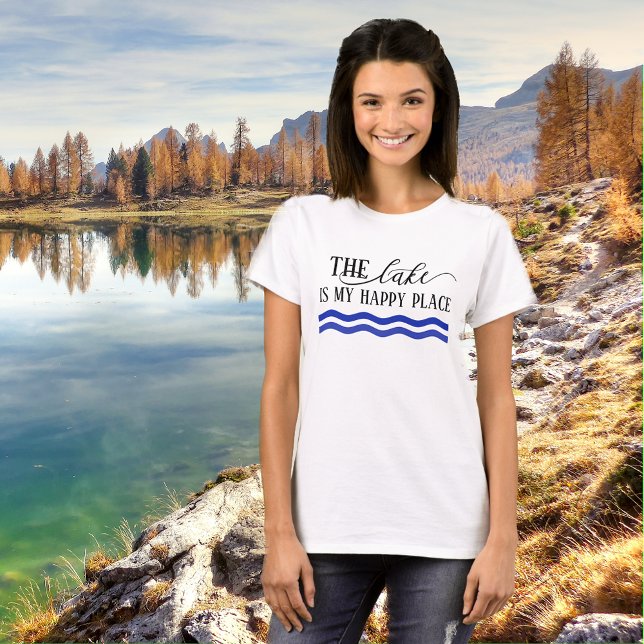 T-shirt Le lac est mon endroit heureux (Créateur téléchargé)