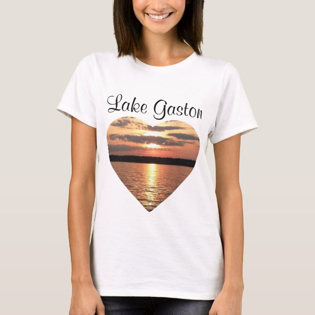 T-shirt Le lac Gaston Grand Coeur Sunset Shirts (Devant)