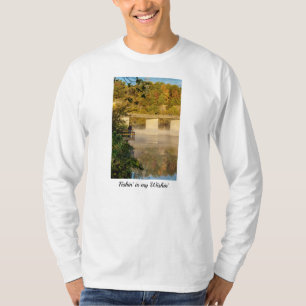 T-shirt Le Lac Springfield Automne Pêche Long Manche Chemi