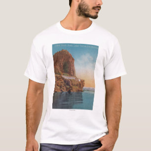 T-shirt Le lac Tahoe, CA - roche de caverne de la vue de