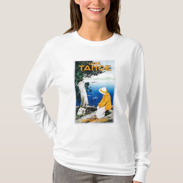 T-shirt Le lac Tahoe PosterLake promotionnel Tahoe, CA (Devant)