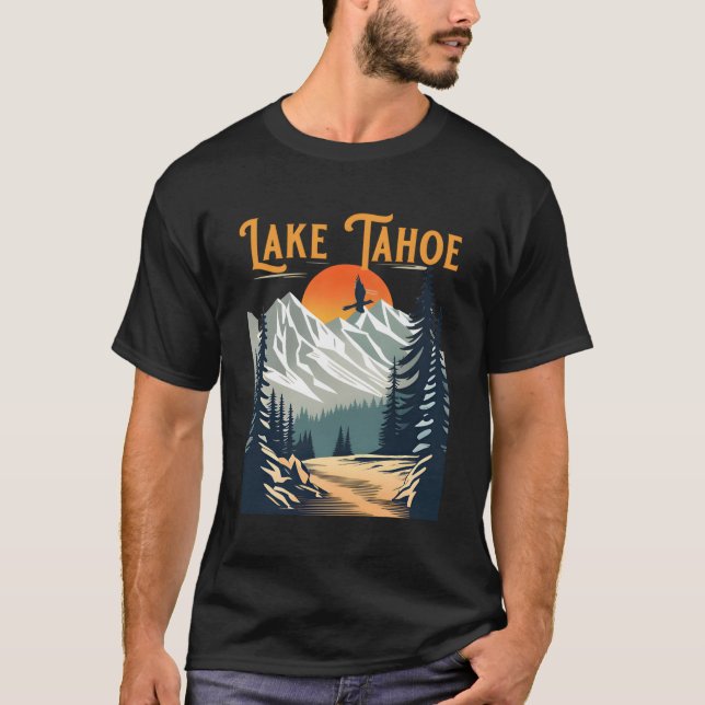T-shirt Le lac Tahoe Randonnée (Devant)