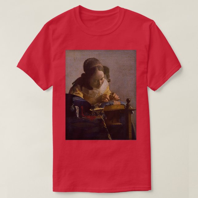 T-shirt Le Lacemaker 1670 Johannes Vermeer (Design devant)
