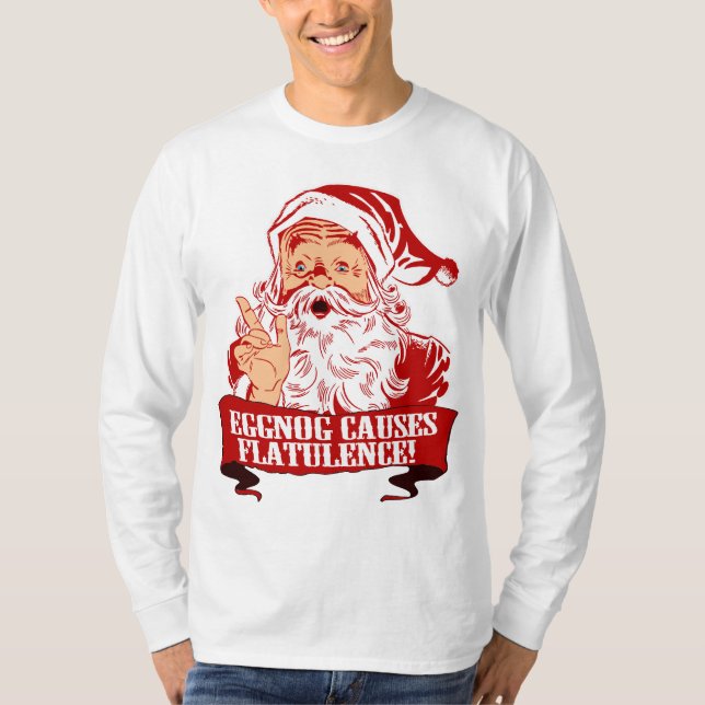 T-shirt Le lait de poule cause la flatulence (Devant)