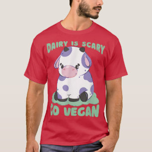 T-shirt Le lait est effrayant végétalien