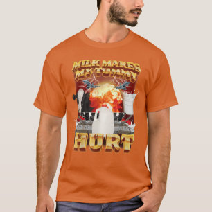 T-shirt Le lait fait mal à mon ventre Mème drôle pour homm