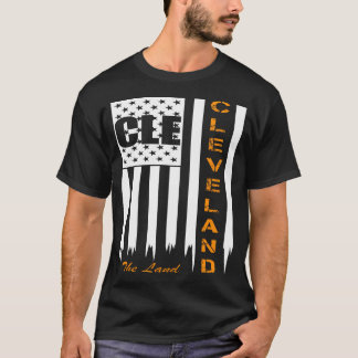 T-shirt Le Land Cleveland avec le drapeau américain CLE